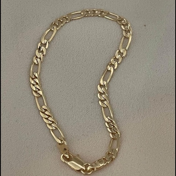 18k Gold Filled Figaro Bracelet - Picture 4 of 8